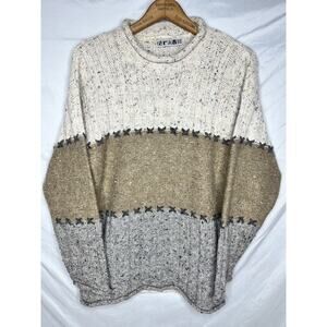 Bravo Roll Neck Sweater Pullover Wool Blend Size Medium Mens Vintage 1990s